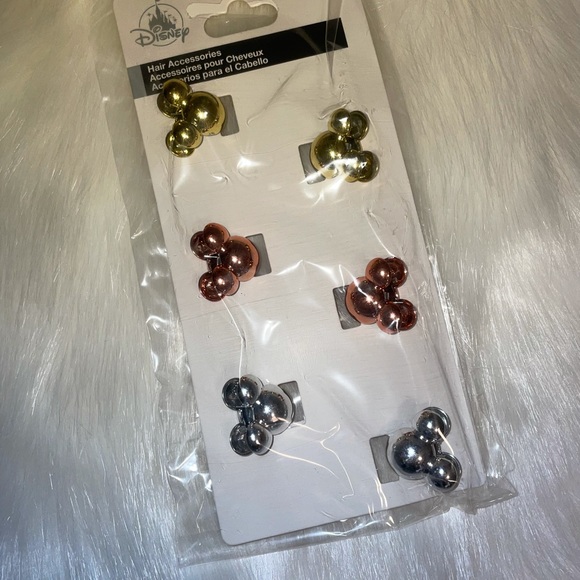 NWT Disney hair accessory clip women girl WDW 50th Anniversary pink gold silver - Picture 3 of 6